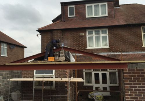 KH Fabrications welding residential house steel support beam