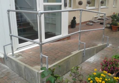 KH Metal Fabrication patio pathway steel support rail